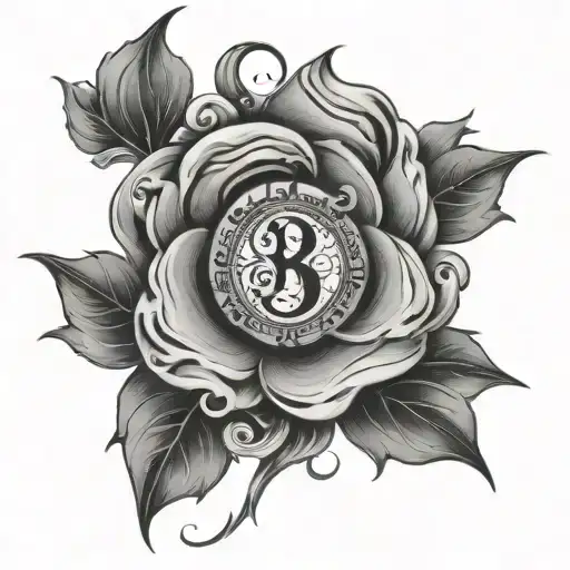 design with numbers 8 25 and 19 tattoo design idea