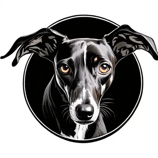 Whippet tattoo design idea