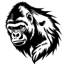 gorilla silhouette tattoo design idea