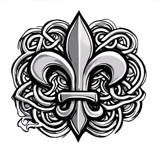 Celtic Fleur-de-Lis tattoo design idea