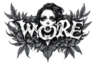 Whore tattoo design idea