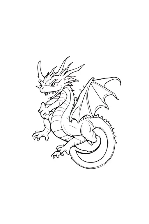 baby gargoyle and dragon tattoo tattoo design idea