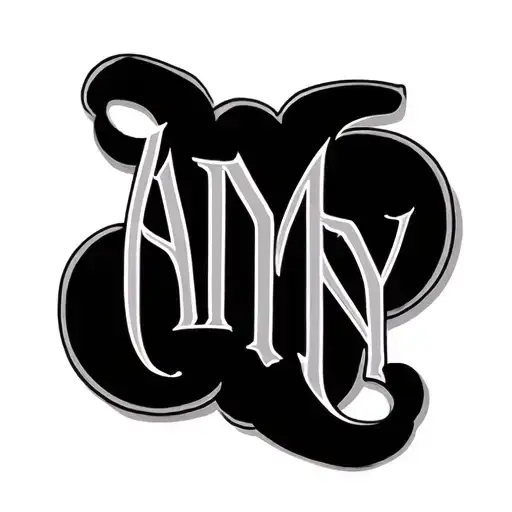 "AMARY" Two Word Ambigram Generator tattoo design idea