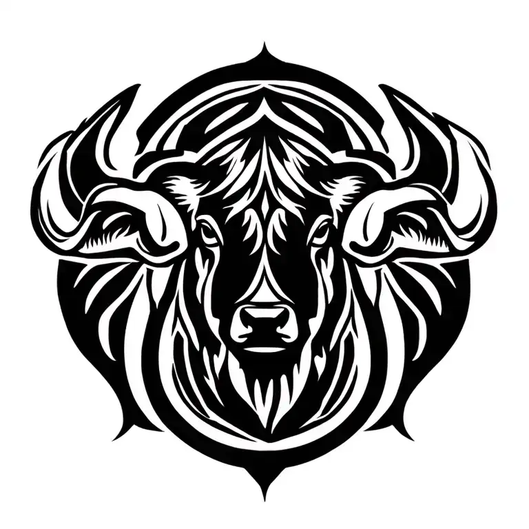 carabao with two head tattoo tattoo design idea