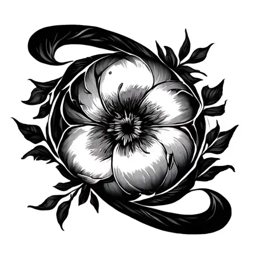 Ortiz symbols in blackwork tattoo design idea