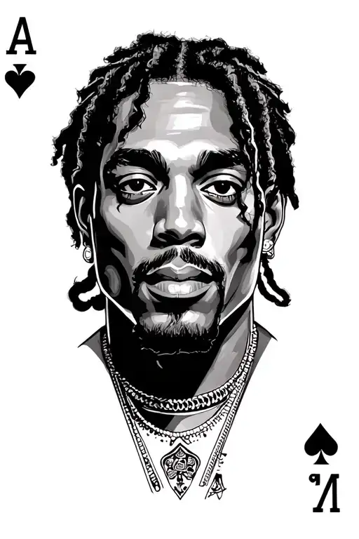 I want a tattoo with Micahel Jackson 2pac Snoop Dog Axel Rose and Bob Marley sitting playing cards tattoo design idea