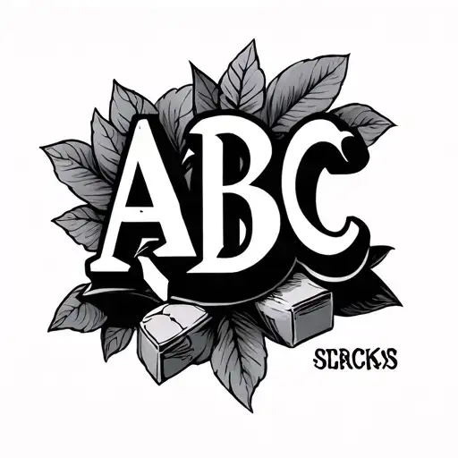 Abc Blocks tattoo design idea