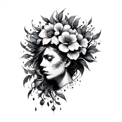 Hardhip, struggles turning into growth and beauty tattoo design idea