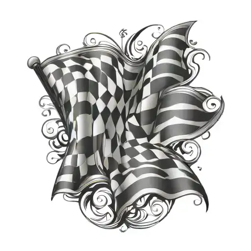 checkered flag  tattoo design idea