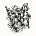 checkered flag  tattoo design idea