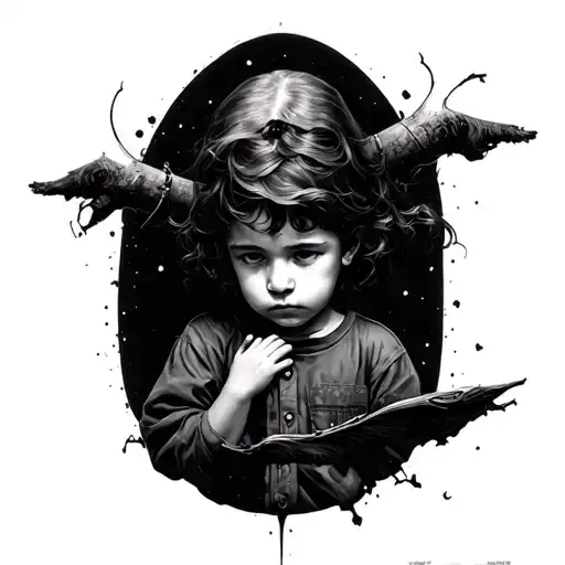 The child is grown the dream is gone and i am comfortably numb tattoo design idea