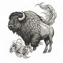 Bison Storm tattoo design idea