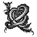 "Stefany" infinite love tattoo design idea