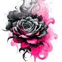 Filler Smoke pink tattoo design idea