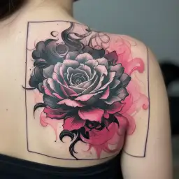 Filler Smoke pink tattoo design idea