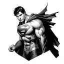 Superman tattoo design idea