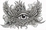 pheonix all seeing eye tattoo design idea