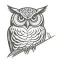 hawk and owl tattoo design idea