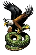 eagle eating snake on nopal tattoo design idea