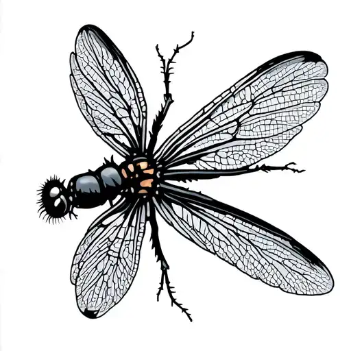 i want a realistic drangonfly but with minimal fineline design that is about tge size of a palm tattoo design idea