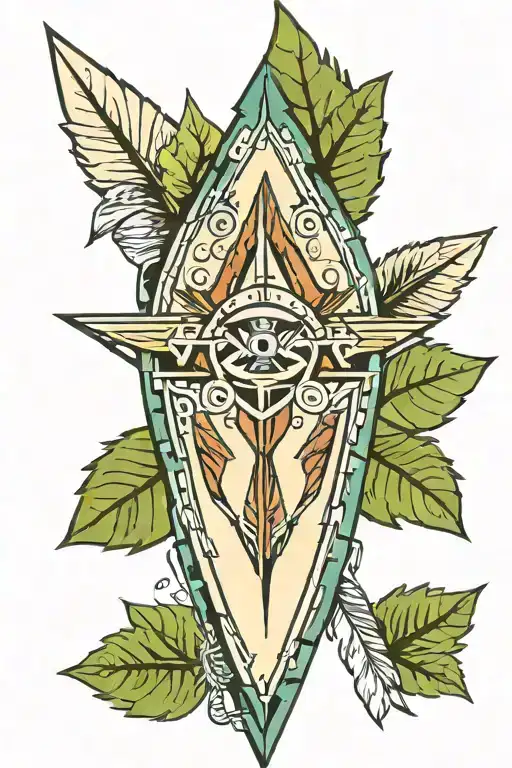 Native American Arrowhead tattoo design idea