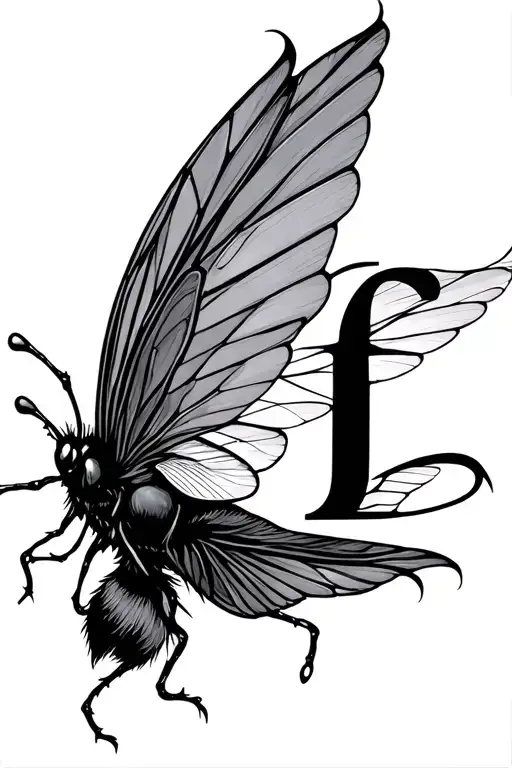 writes the letter "fly" with the l double just the letters tattoo design idea