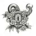 cuckold lock tattoo design idea