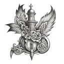 cuckold lock tattoo design idea