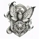 cuckold lock tattoo design idea