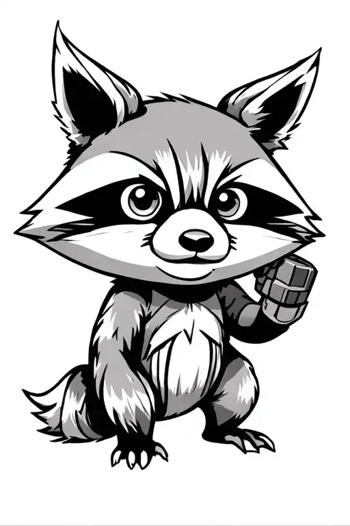 Rocket Racoon tattoo design idea