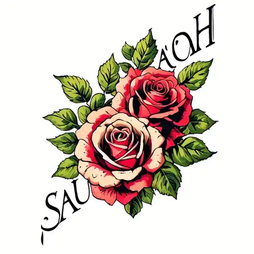 "Saucah" multiple roses tattoo design idea