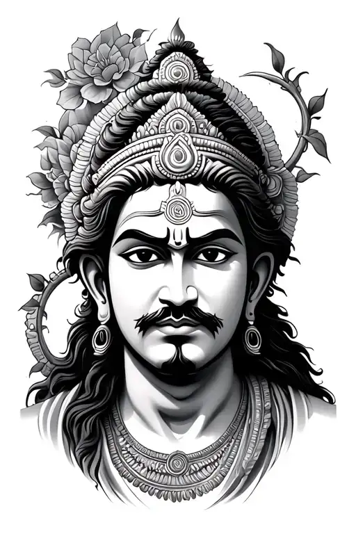 hanuman chalisa tattoo design idea