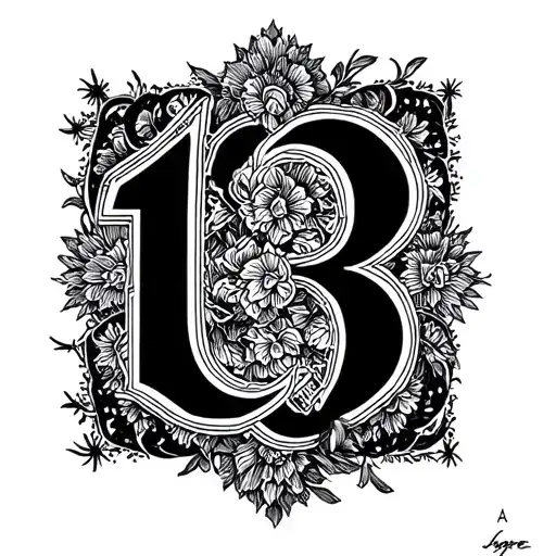 romanian numbers tattoo design idea