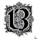 romanian numbers tattoo design idea