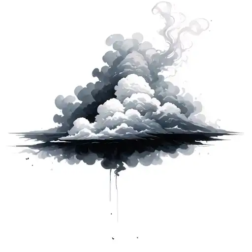 Filler Clouds and Smoke tattoo design idea