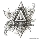 hourglass time passing valknut memento mori punisher tattoo design idea