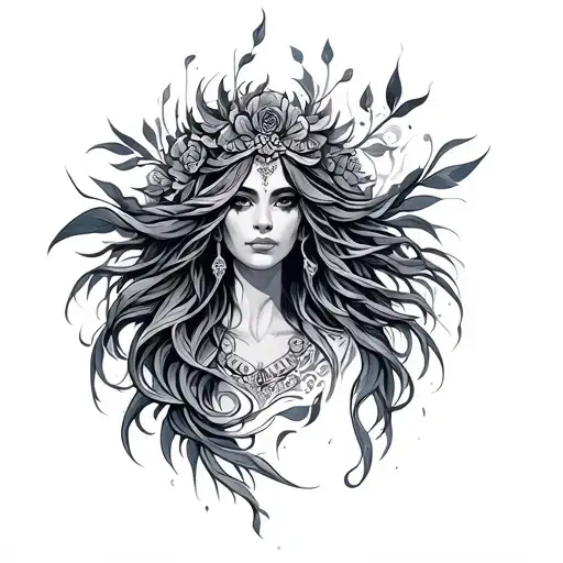 Yemaya tattoo design idea