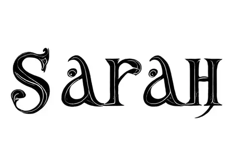 "Sarah" tattoo design idea