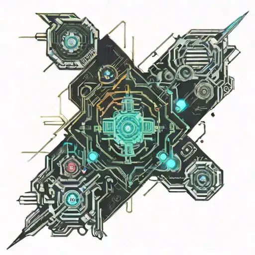 cyberpunk 2077 Cyberware implants tattoo design idea