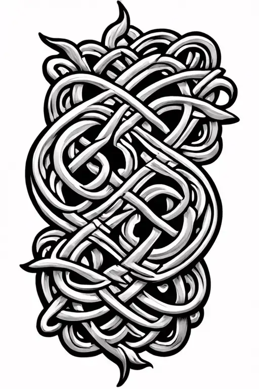 Celtic pattern inspired tattoo design idea