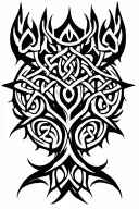 Celtic tree tattoo design idea