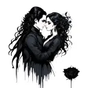 Gothic Couples tattoo design idea