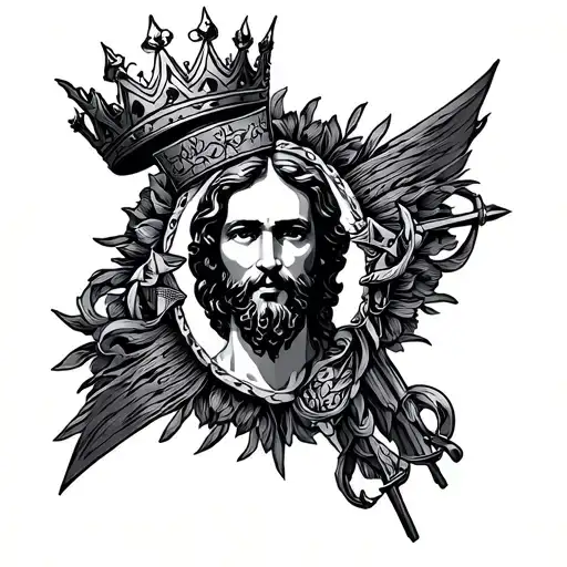 long live christ the king tattoo design idea