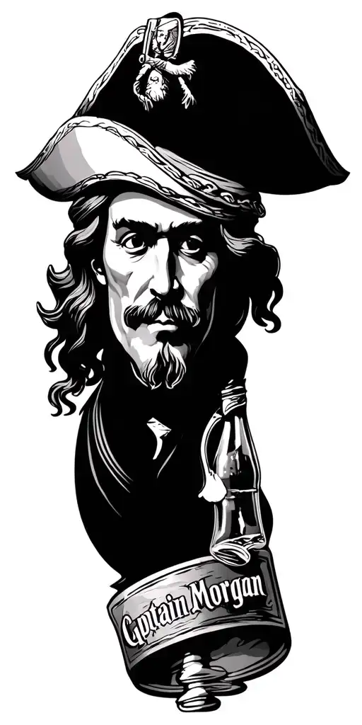 Captain Morgan Rum tattoo design idea