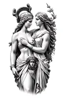 Athena And Themis s the goddess tattoo design idea