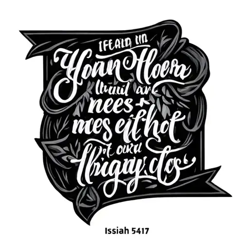 Isaiah 54:17 tattoo design idea