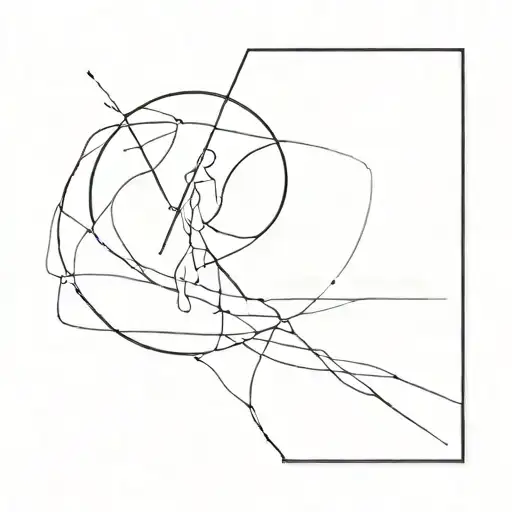 Abstract representation of solitude tattoo design idea