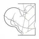 Abstract representation of solitude tattoo design idea