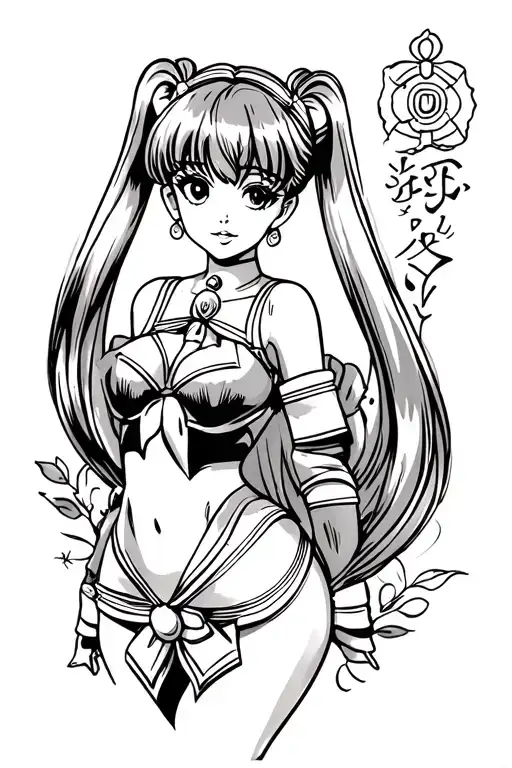 sailor moon tattoo design idea