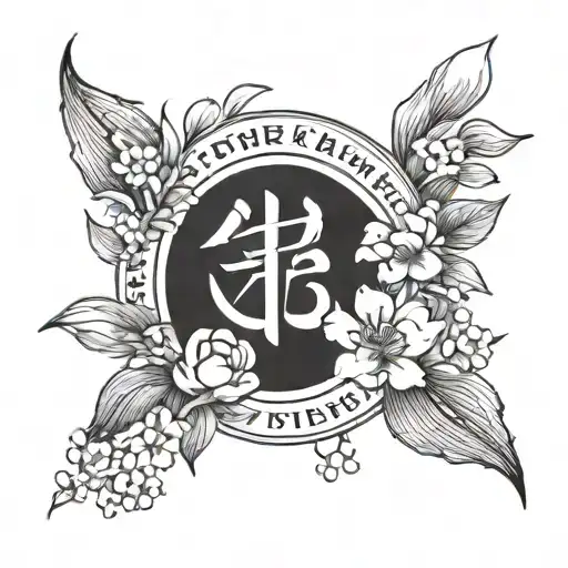 vietnamese verse incorporated tattoo design idea